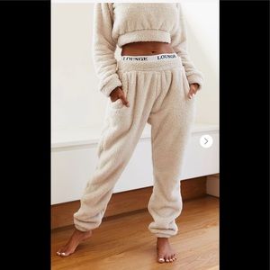 Beige Fleece Joggers